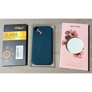 Deenakin Dark Blue Soft Silicone Phone Case for iPhone 15